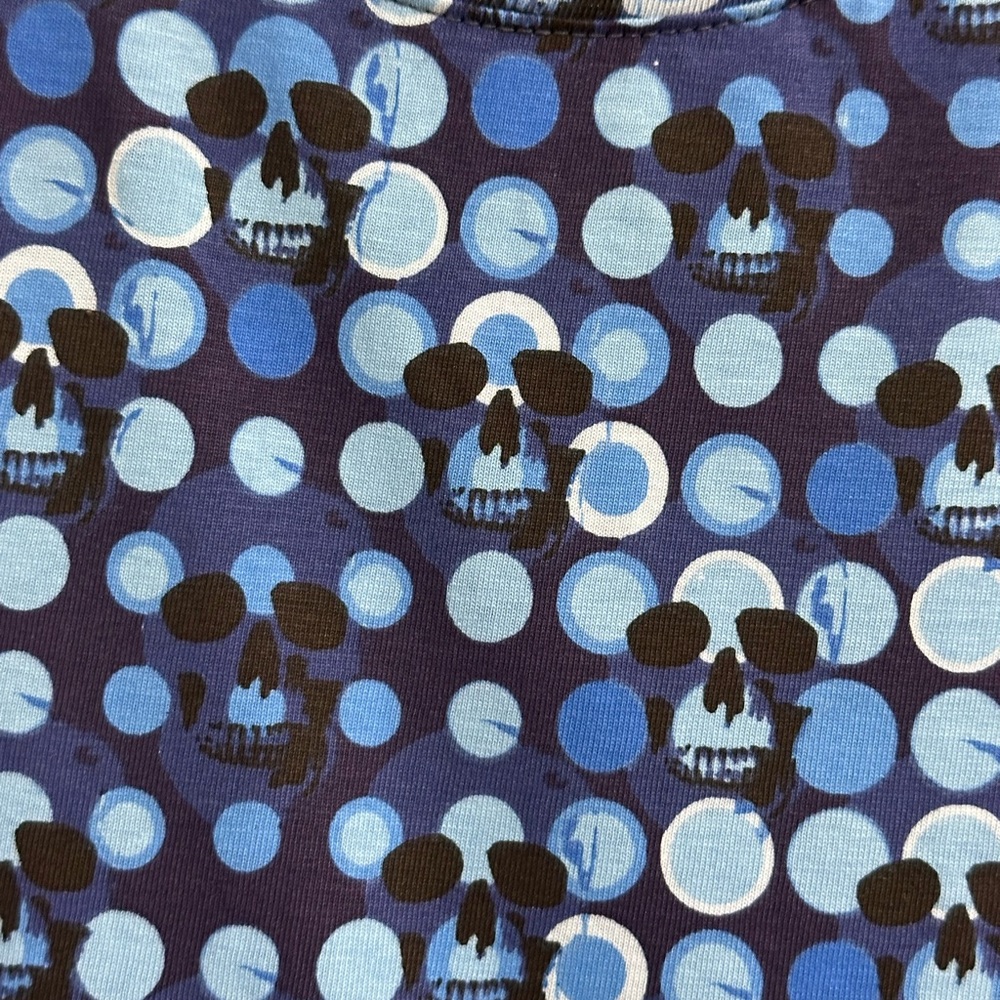Robert Graham Blue Geometric skull T-shirt Size XL $128 new. this is preowned - Picture 5 of 13